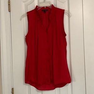 Banana republic red sleeveless blouse